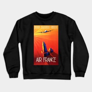 Vintage Travel Poster - Air France to Africa Crewneck Sweatshirt